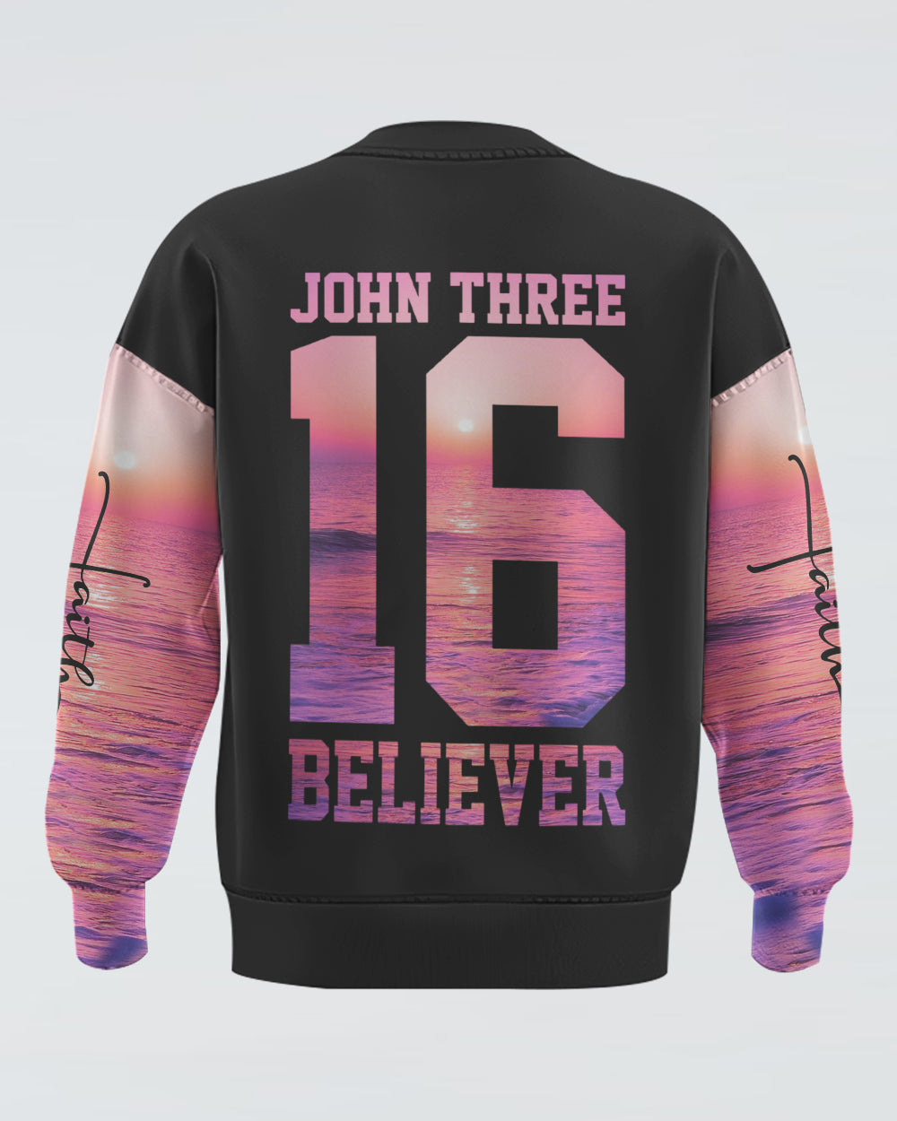Believer Sunset Beach Women's Christian Sweatshirt