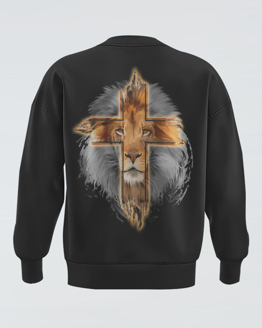 I Am Who You Say I Am Faith Cross Lion Women's Christian Sweatshirt