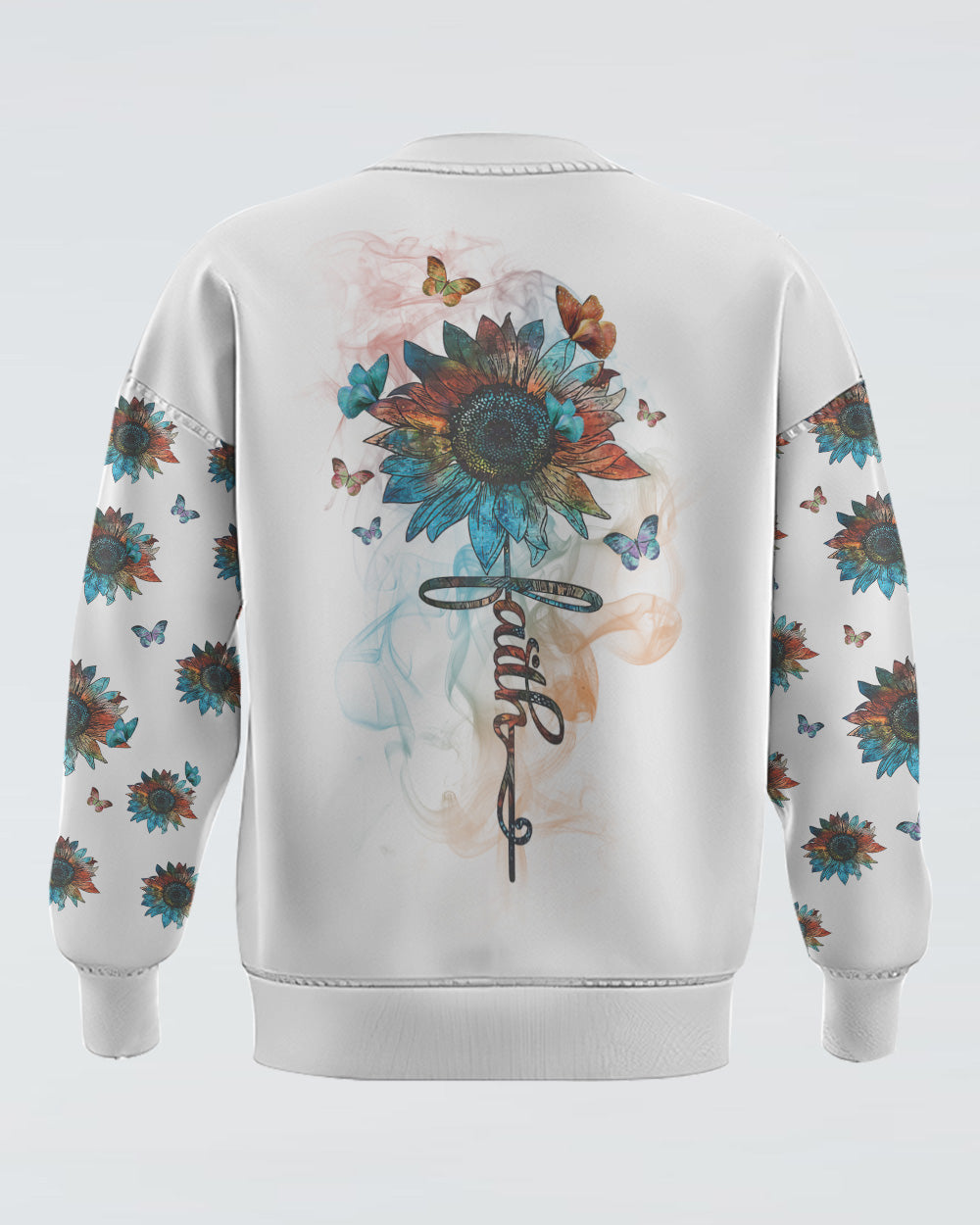 Sunflower Faith Butterfly Women's Christian Sweatshirt