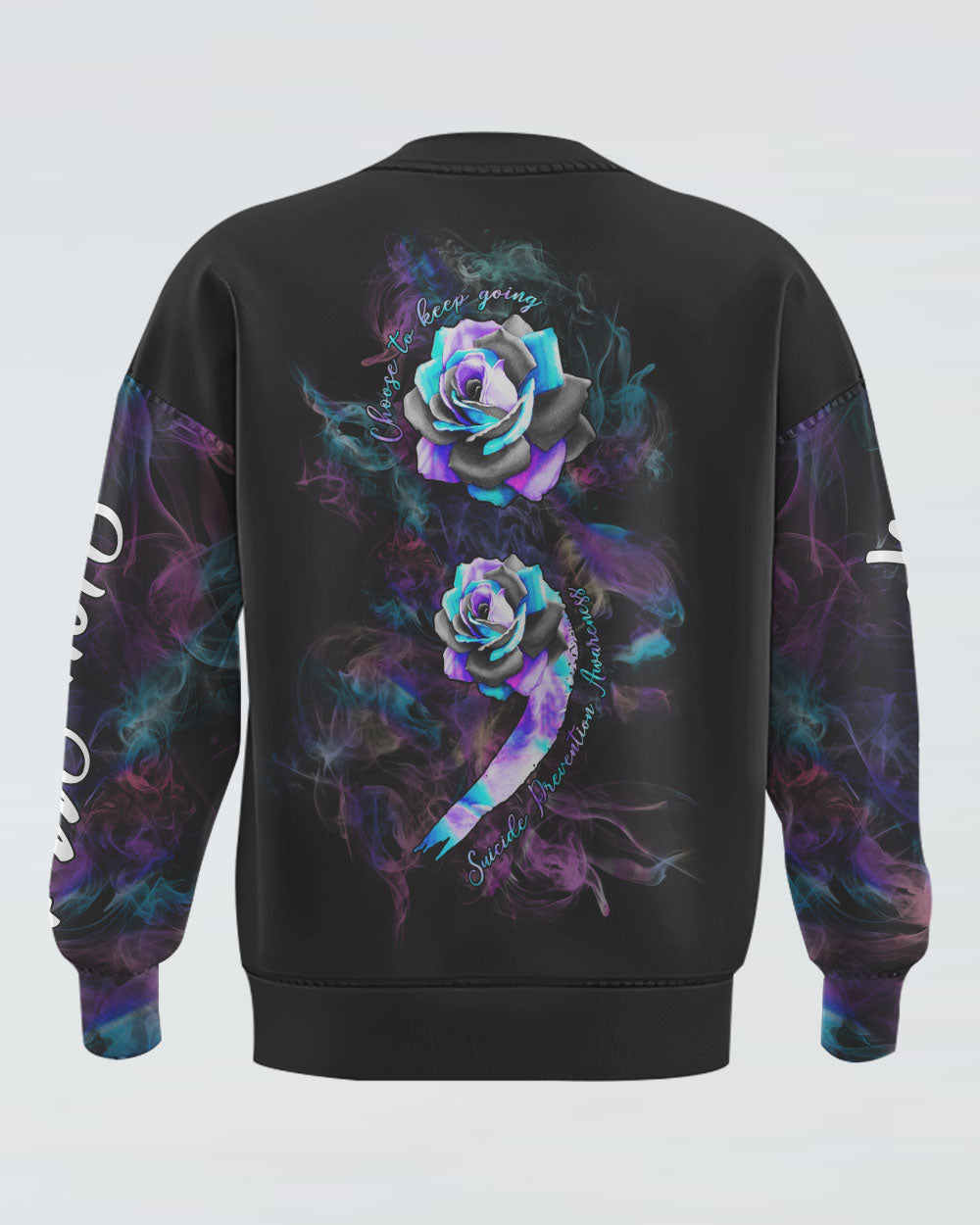 Choose To Keep Going Rose Women's Suicide Prevention Awareness Sweatshirt