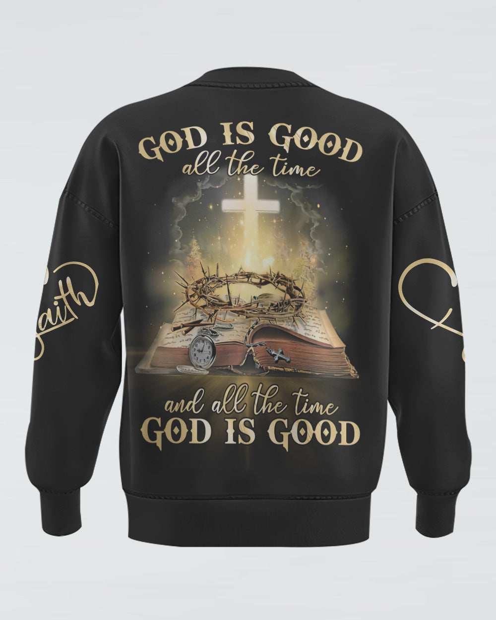 God Is Good All The Time Vintage Men's Christian Sweatshirt