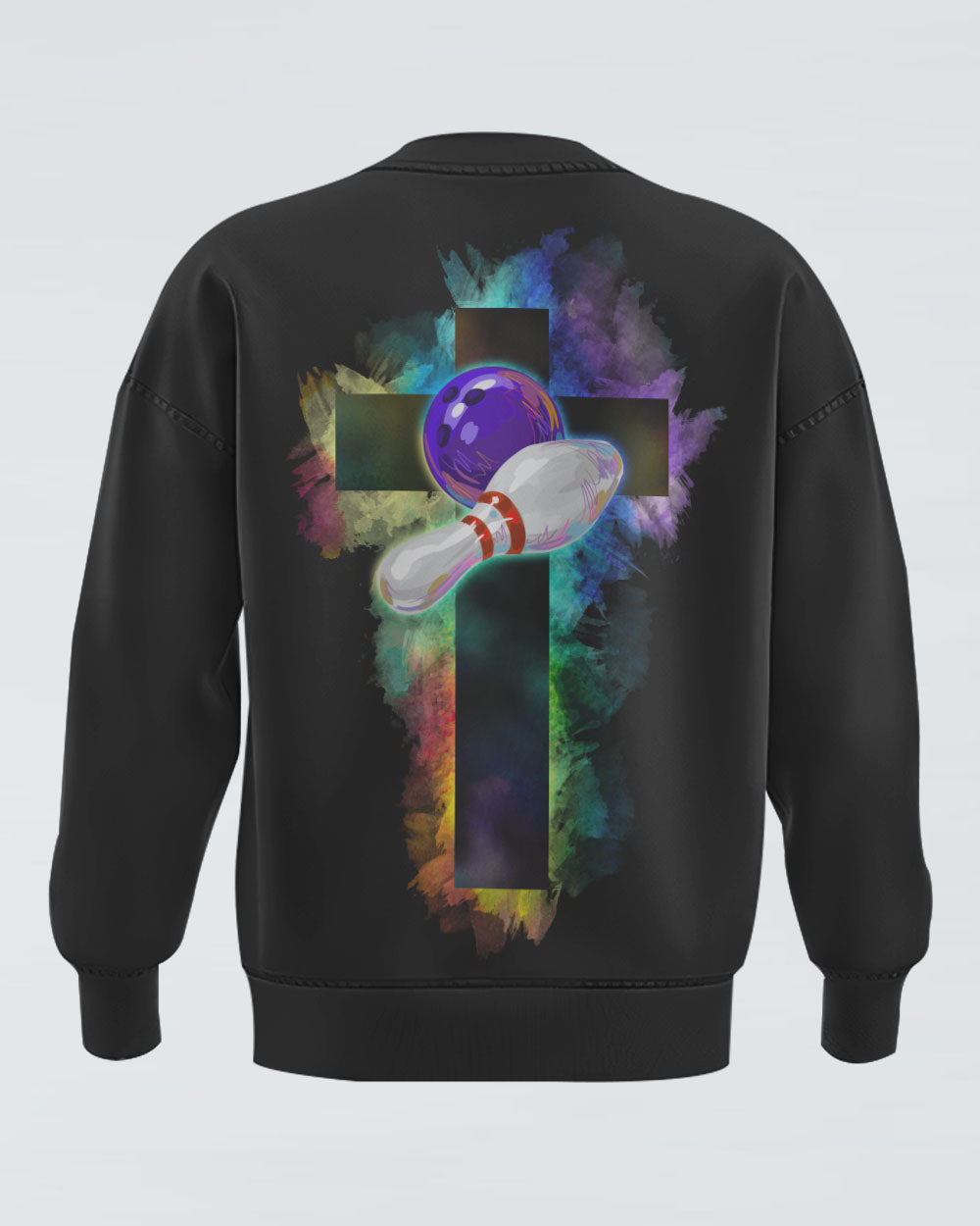 Bowling Cross Colorful Women's Christian Sweatshirt