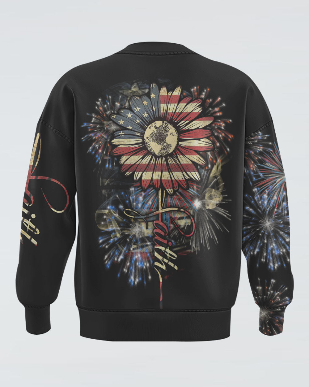 Faith Sunflower Independence Day Women's Christian Sweatshirt