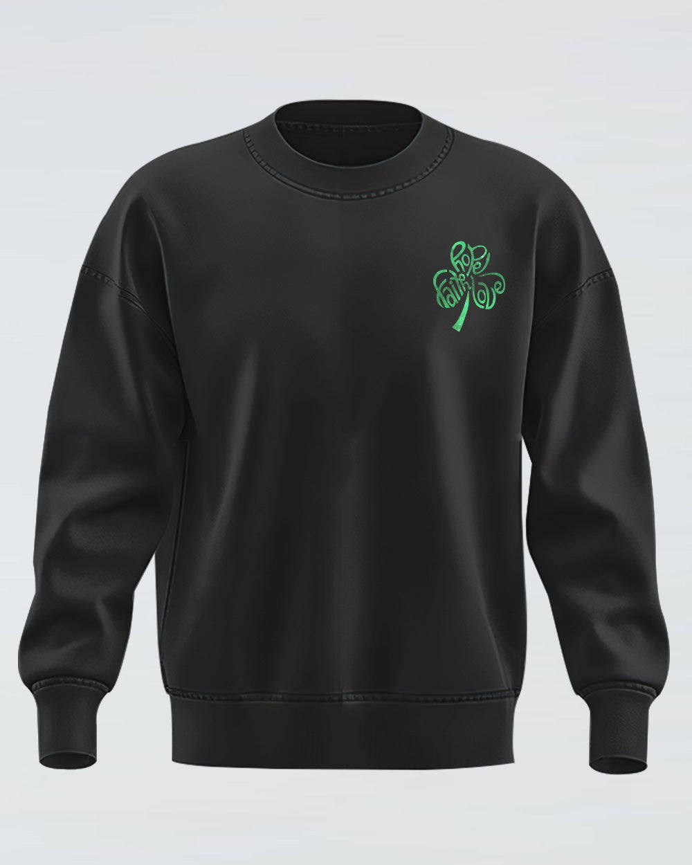 Irish By Blood American By Birth Wings Flag Men's Christian Sweatshirt