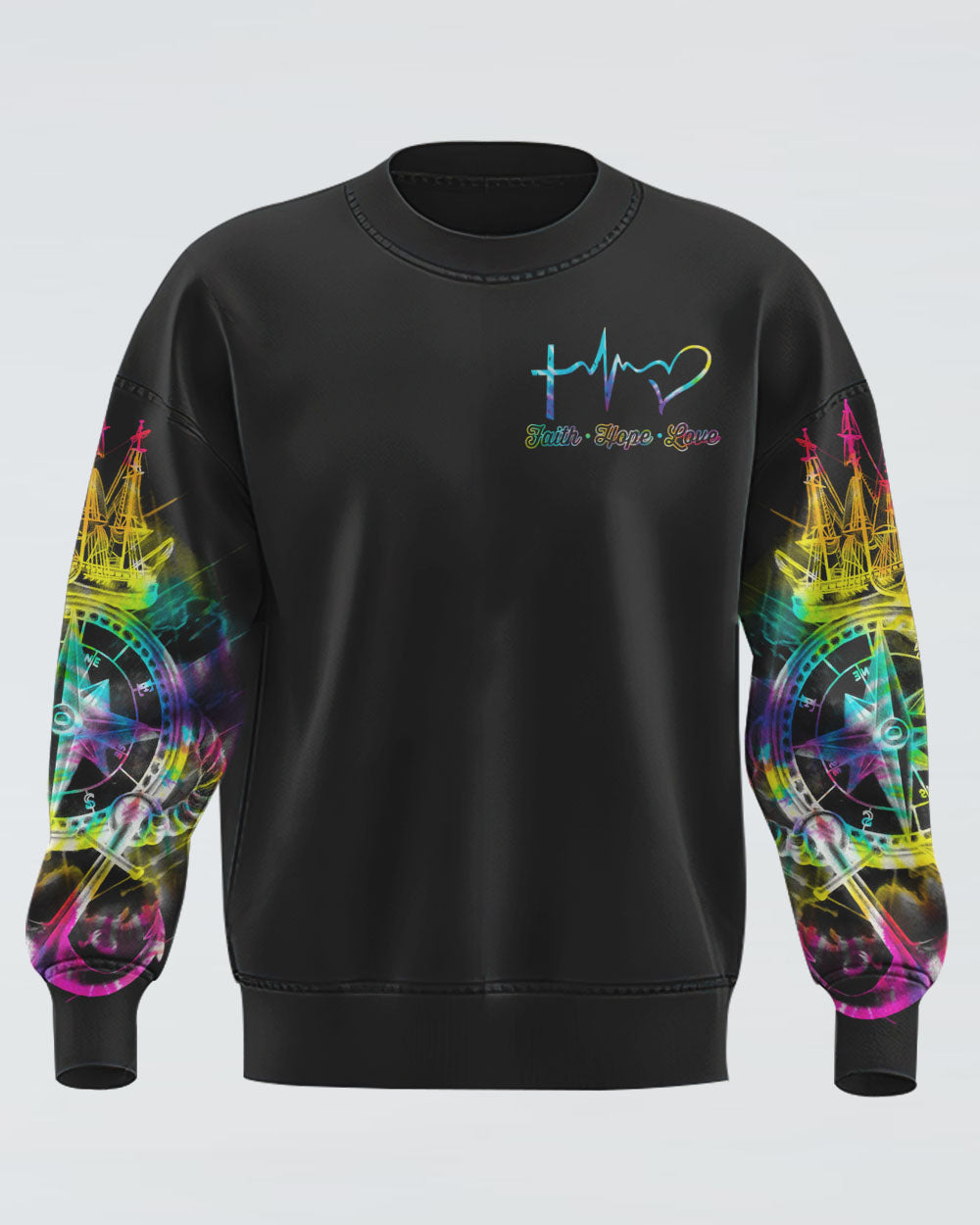 Hope Is The Anchor Of My Soul Colorful Tie Dye Women's Christian Sweatshirt