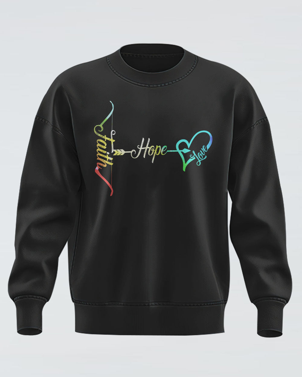 Faith Colorful Sunflower Flag Women's Christian Sweatshirt