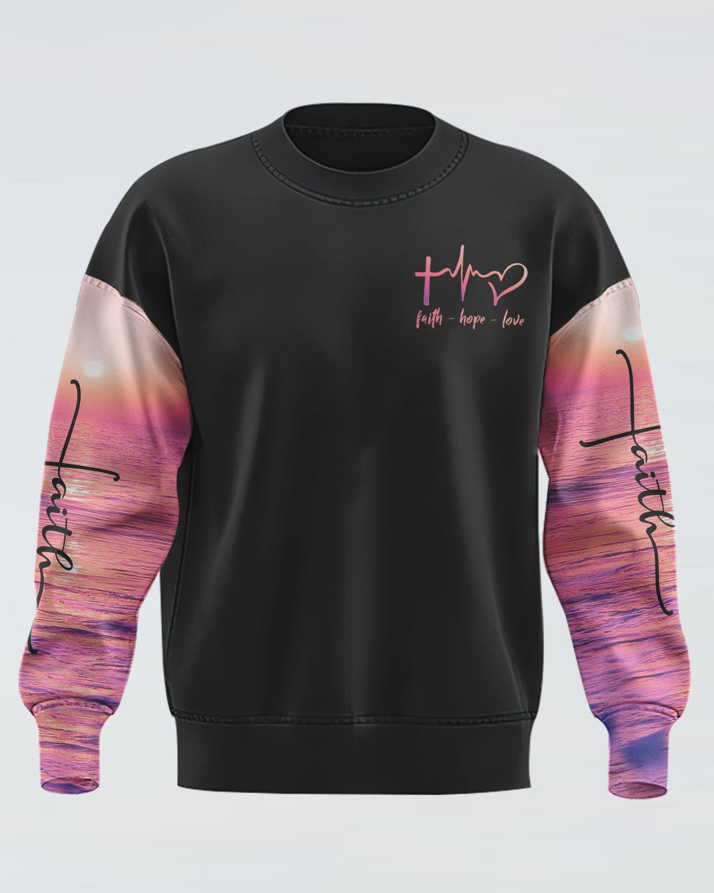 Believer Sunset Beach Women's Christian Sweatshirt