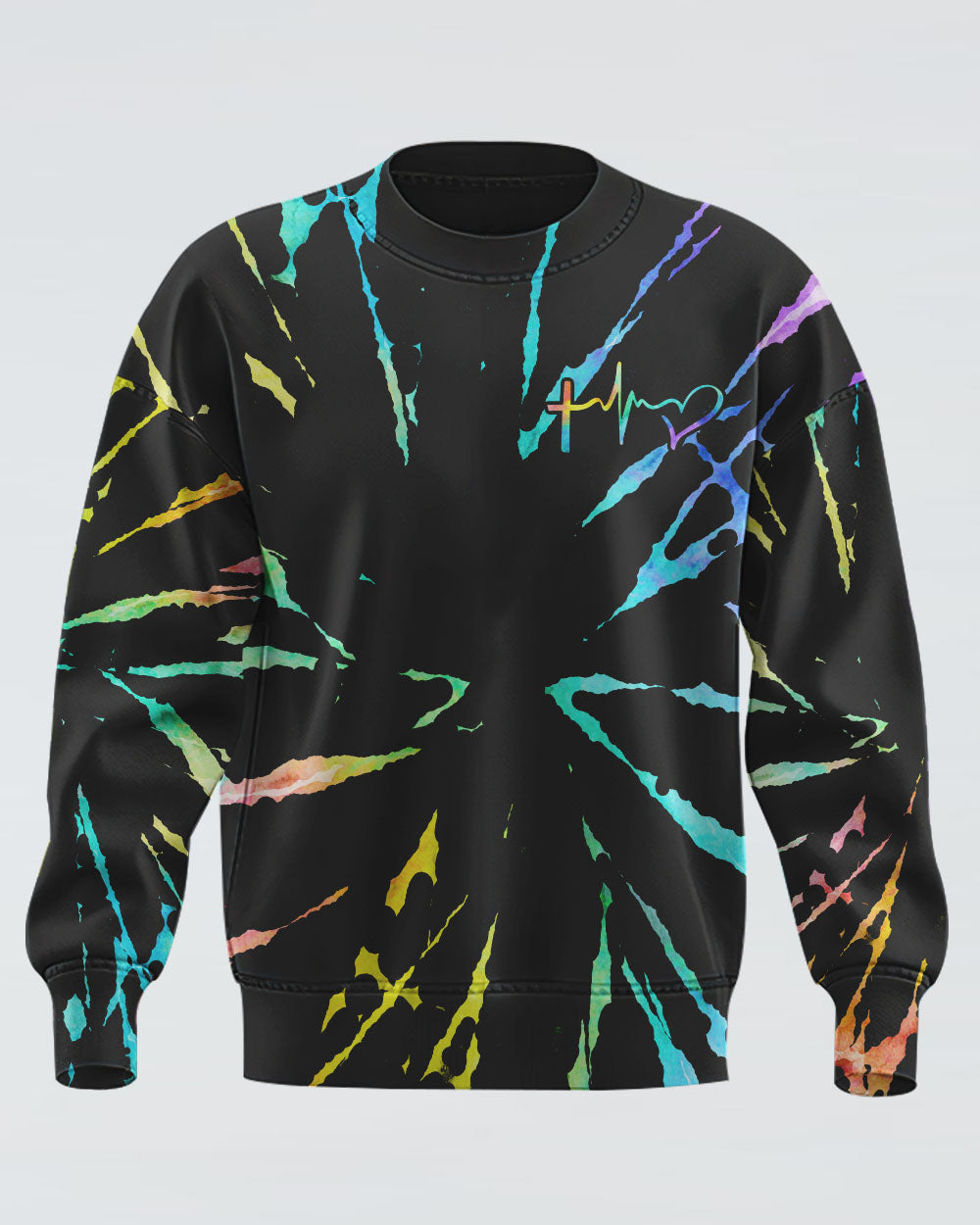Fé Cross Tie Dye Women's Christian Sweatshirt