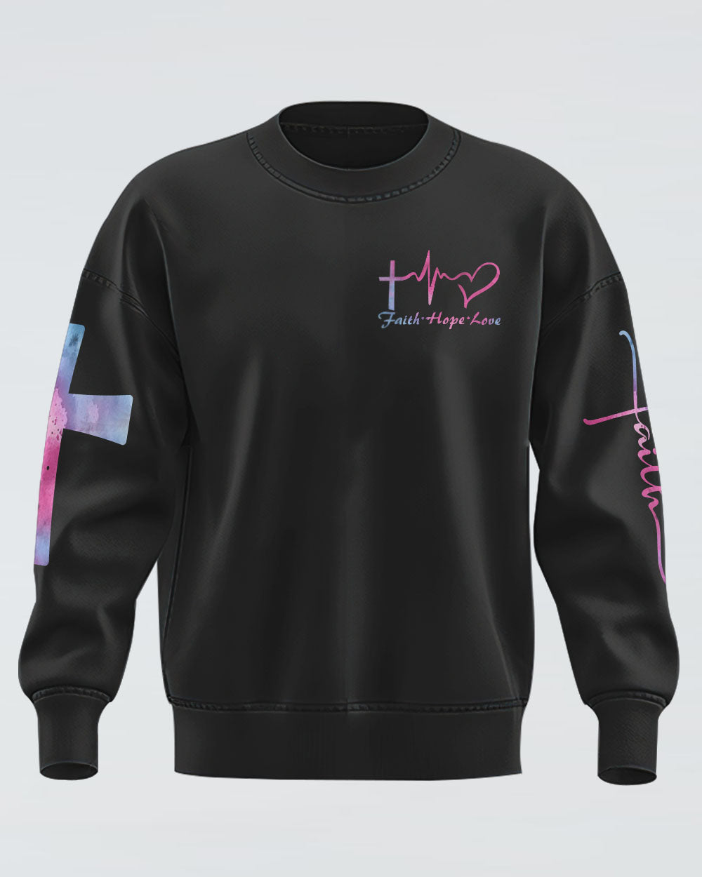 Jesus It's Not Religion Heart Watercolor Women's Christian Sweatshirt