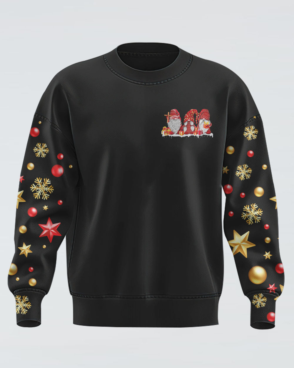 Faith Hope Love Gnome Christmas Women's Christian Sweatshirt