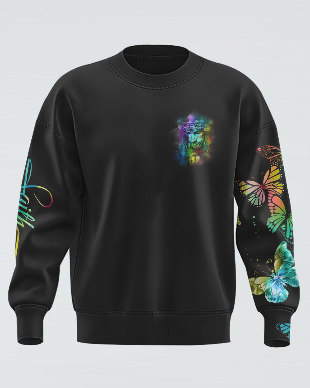 I Can Only Imagine Colorful Jesus Painting Women's Christian Sweatshirt