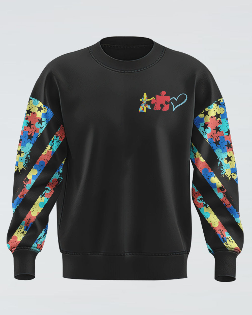 Different Is Beautiful Colorful Smoke Women's Autism Awareness Sweatshirt