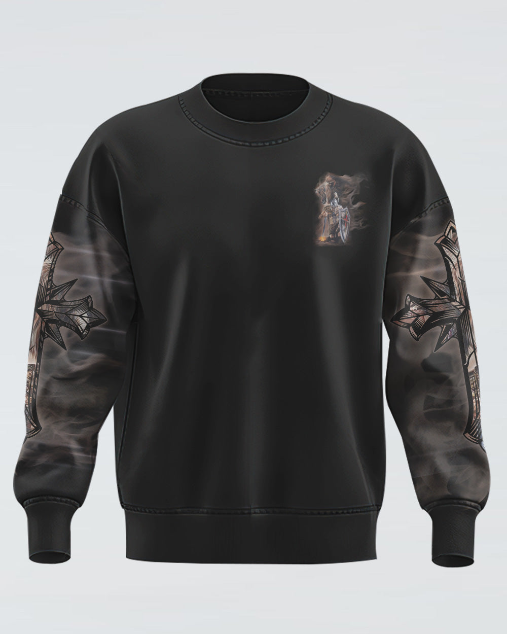 A Child Of God A Man Of Faith Lion Warrior Men's Christian Sweatshirt
