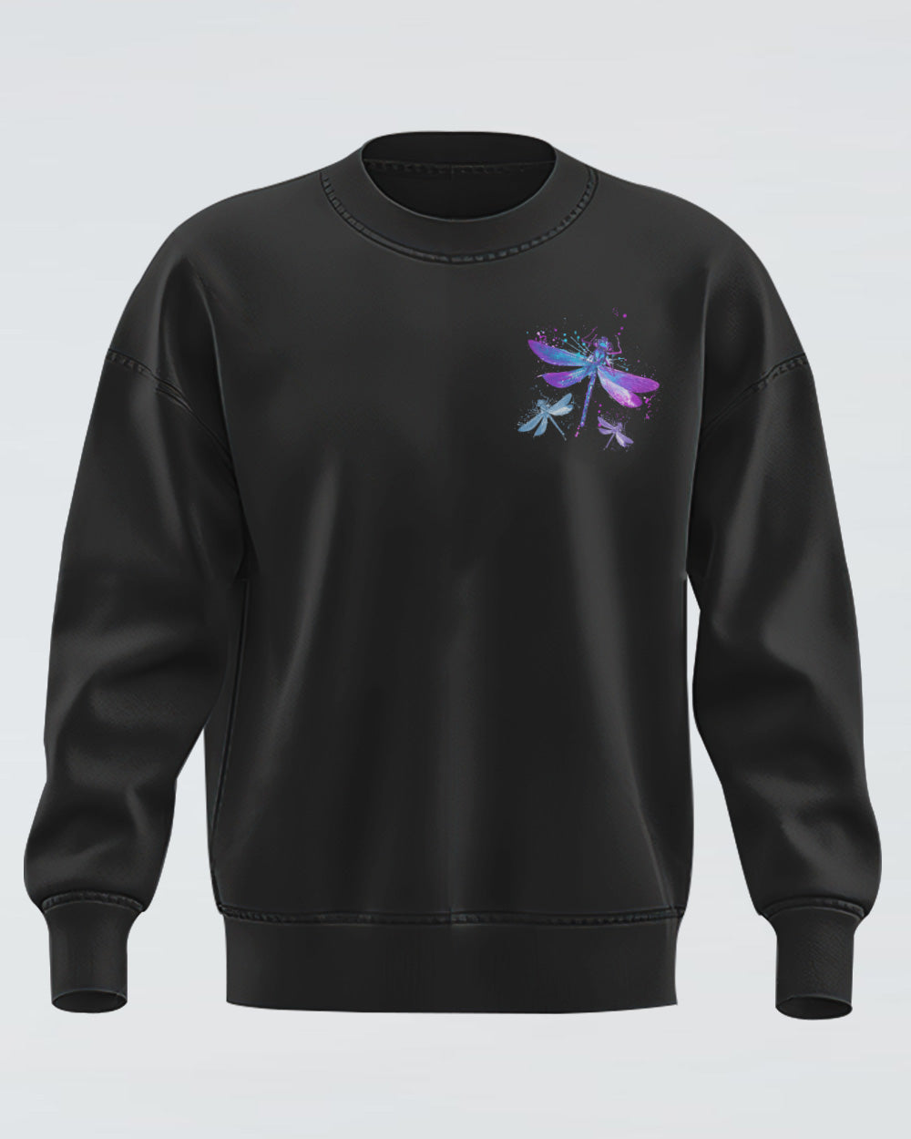 May There Be An Angel By Your Side Dragonfly Watercolor Women's Christian Sweatshirt