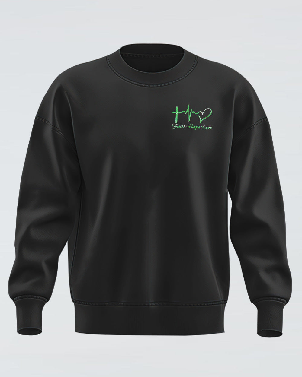 Faith Cross Clover Melt Women's Christian Sweatshirt
