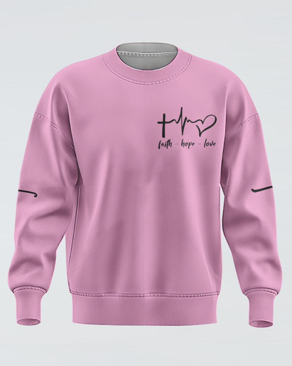 I Am A Simple Woman Pink Flag Women's Christian Sweatshirt