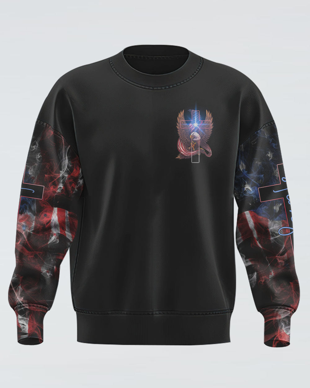 These Colors Don't Run They Reload Eagle Wings Cross Flag Women's Christian Sweatshirt