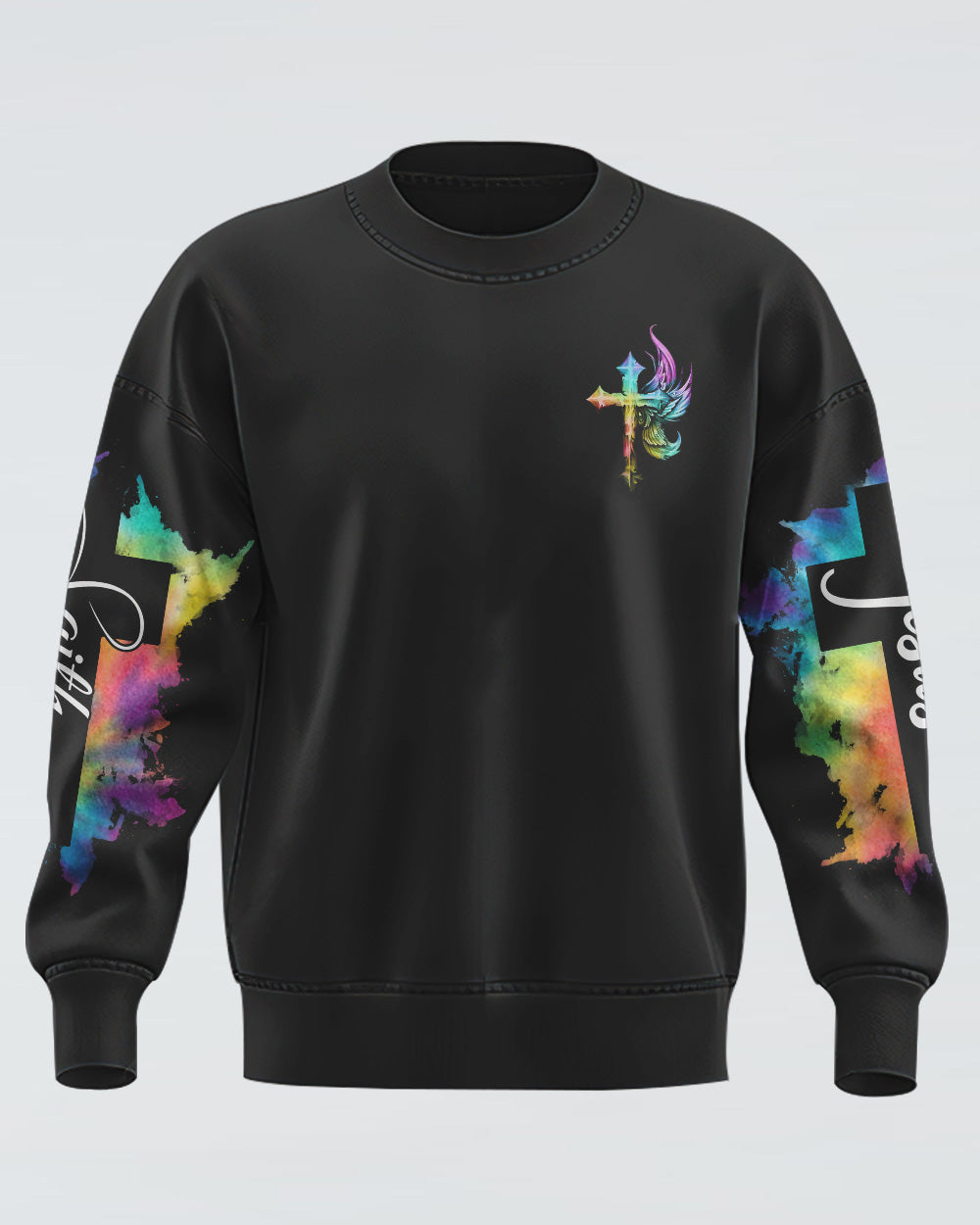 Colorful Faith Lion Warrior Women's Christian Sweatshirt