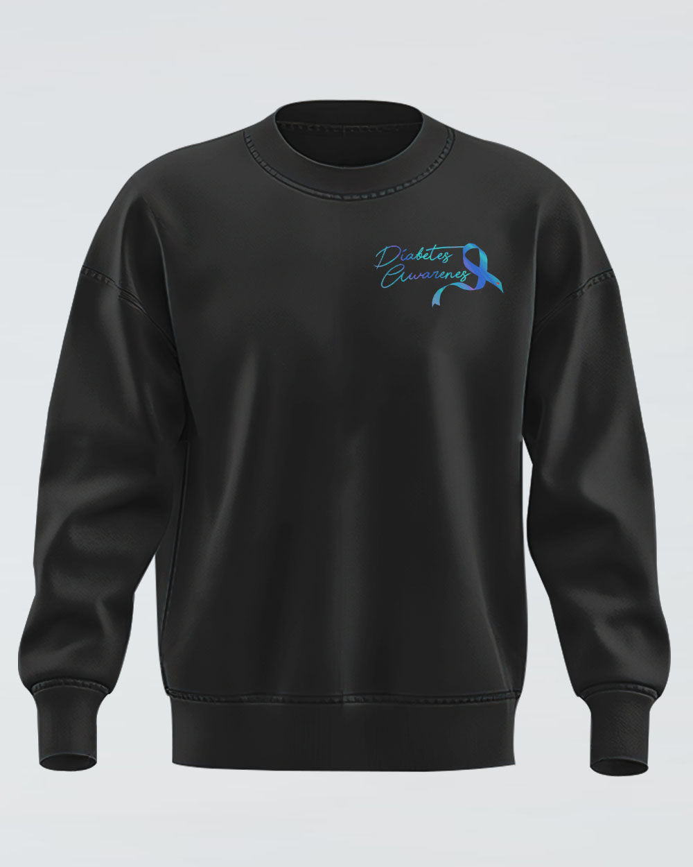 Ribbon Galaxy Flag Women's Diabetes Awareness Sweatshirt