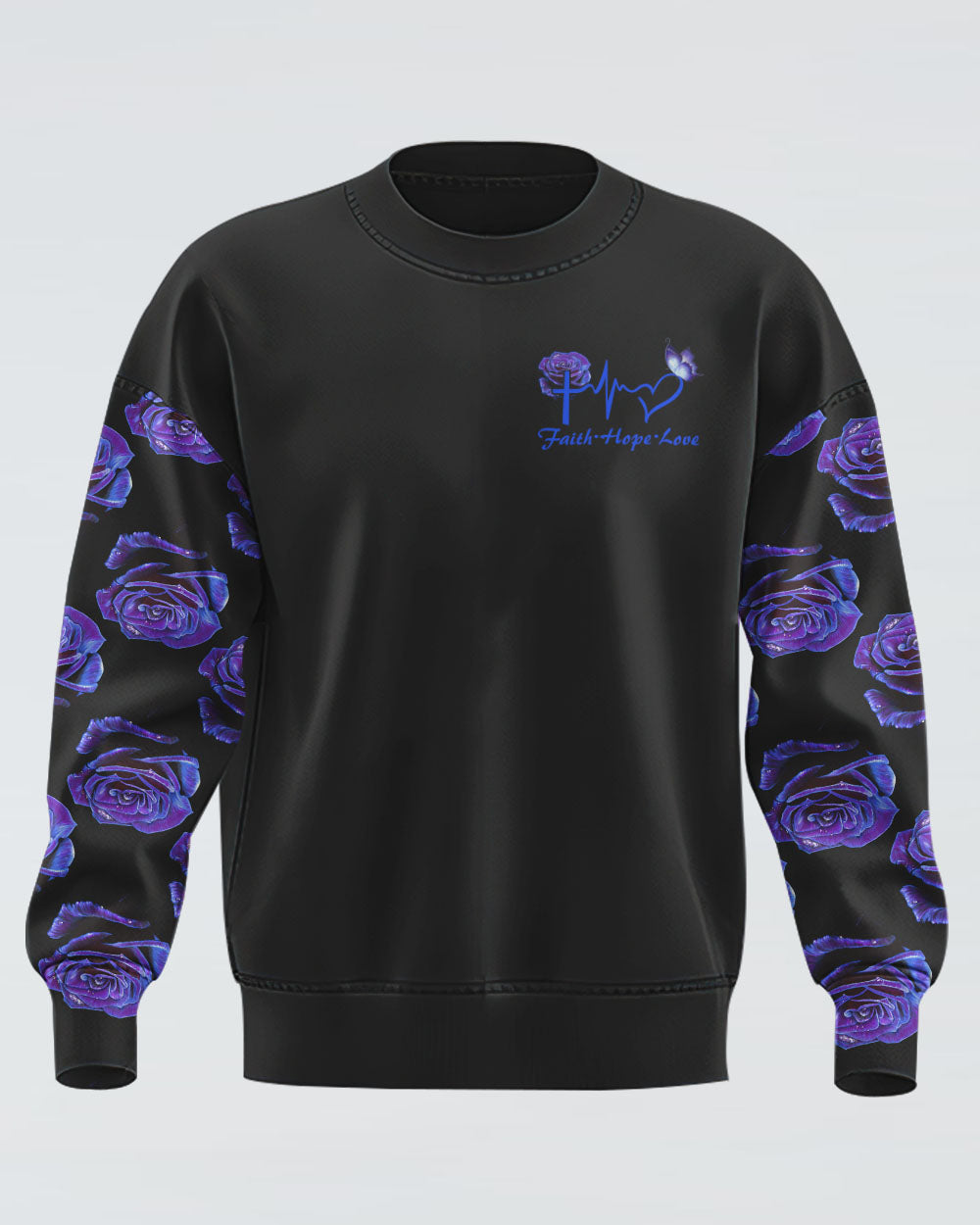 Rose Butterfly Water Women's Christian Sweatshirt