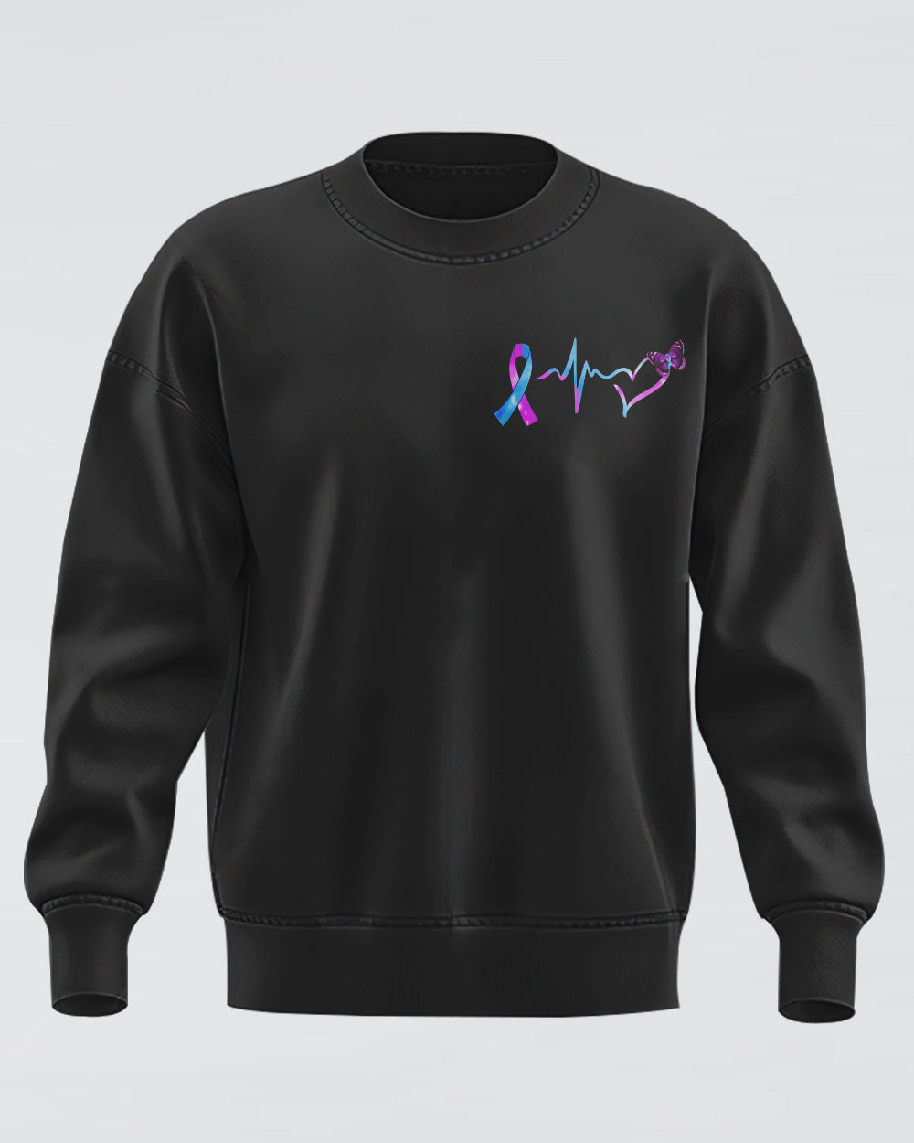 Butterfly Faith Hope Love Heart Women's Suicide Prevention Awareness Sweatshirt