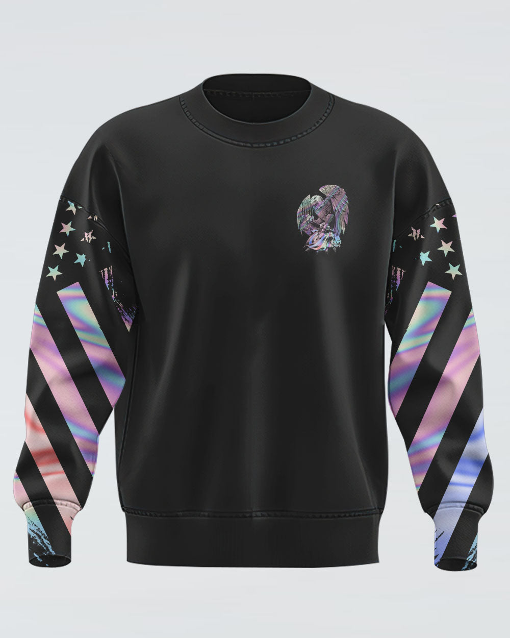 Eagle Back The Brave Holo Flag Women's Christian Sweatshirt