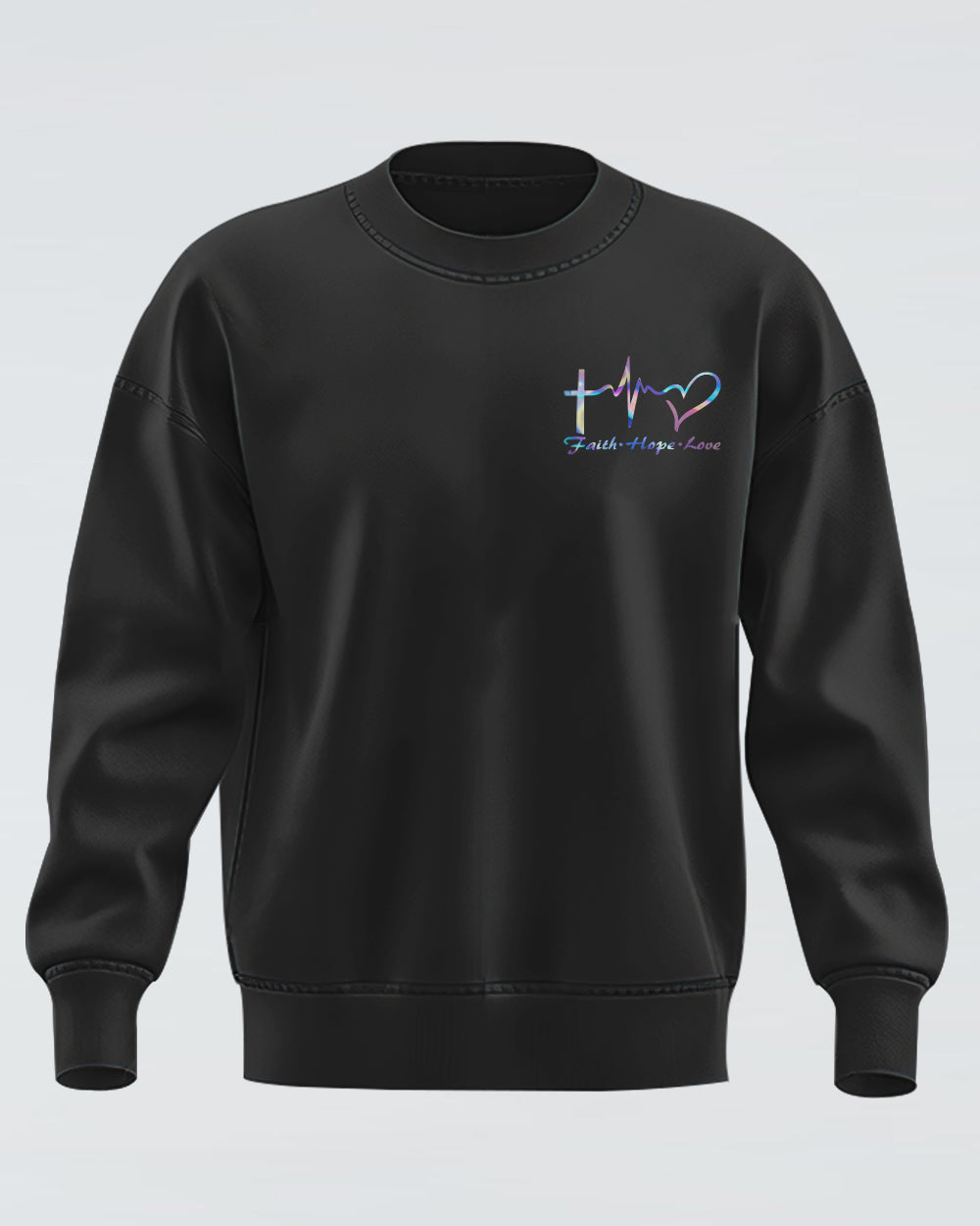 Faith Hope Love Colorful Flag Women's Christian Sweatshirt