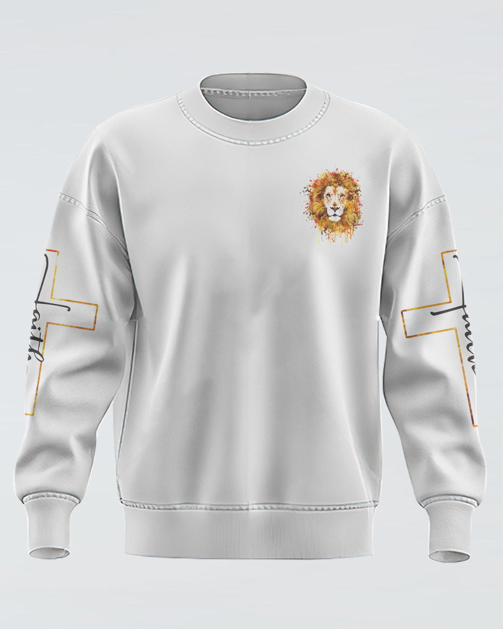 Way Maker Miracle Worker Faith Lion Watercolor Women's Christian Sweatshirt