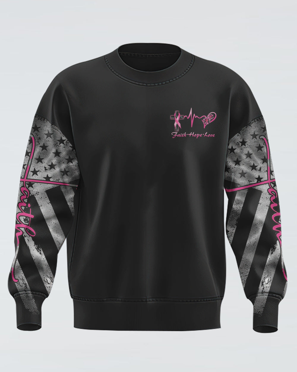 Blessed By God Spoiled By My Husband Women's Breast Cancer Awareness Sweatshirt