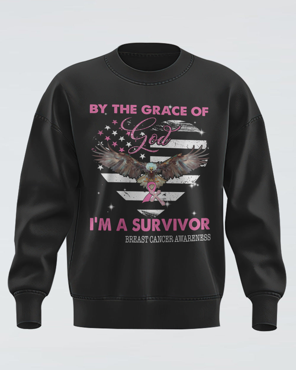 By The Grace Of God Heart Eagle Women's Christian Sweatshirt