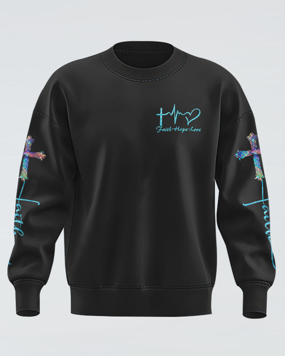 Cross Mermaid Flag Women's Christian Sweatshirt
