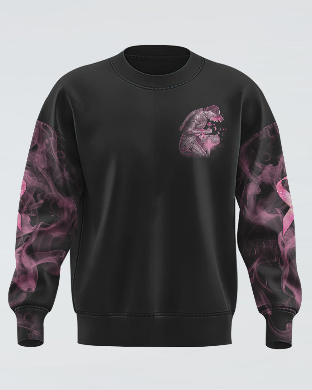 It Ain't Over Until God Says It's Over Women's Breast Cancer Awareness Sweatshirt