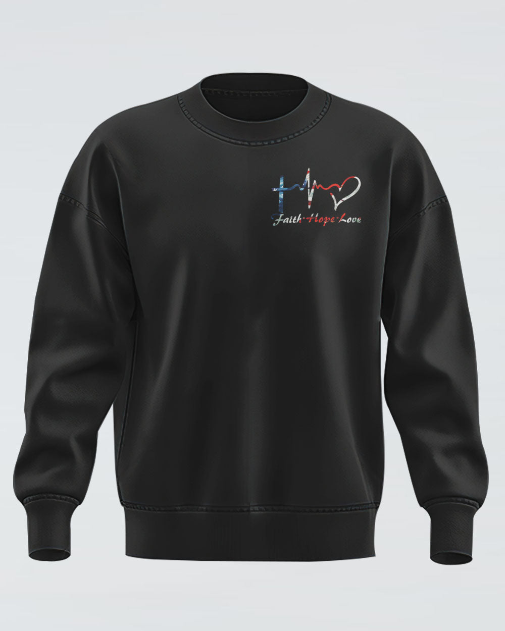 Fe Painting Cross Men's Christian Sweatshirt