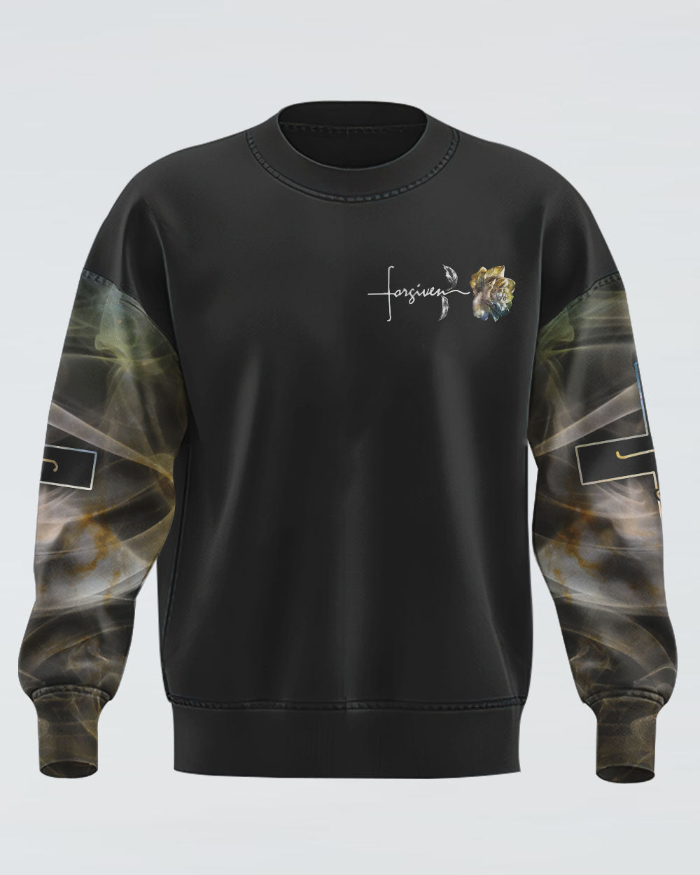 Jesus Rose Forgiven Smoke Women's Christian Sweatshirt