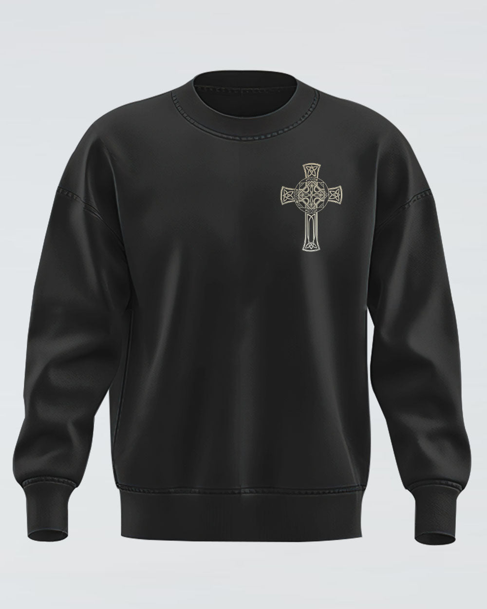 Irish By Blood American By Birth Wings Cross Men's Christian Sweatshirt
