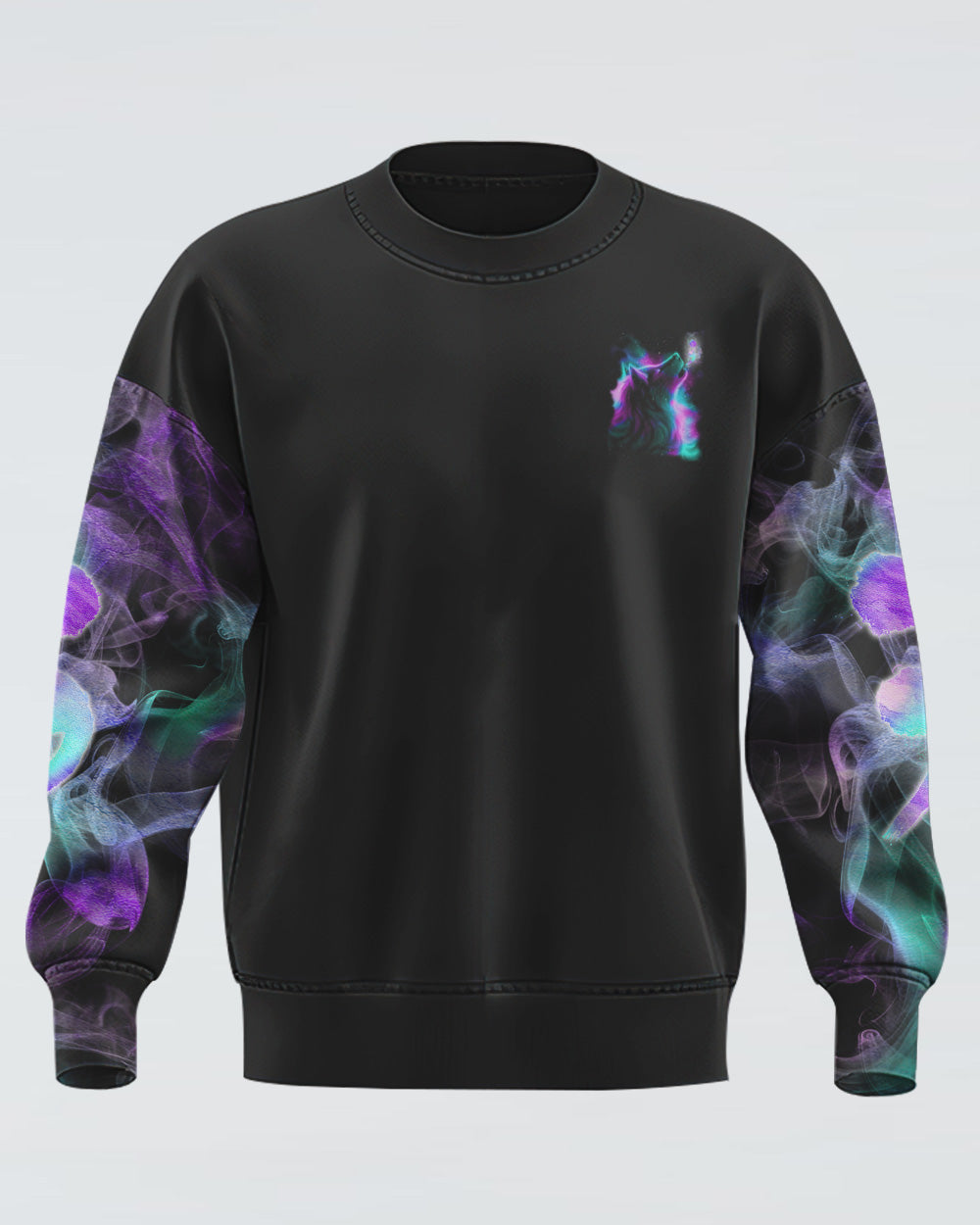 Still Here Still Fighting Wolf Colorful Women's Suicide Prevention Awareness Sweatshirt