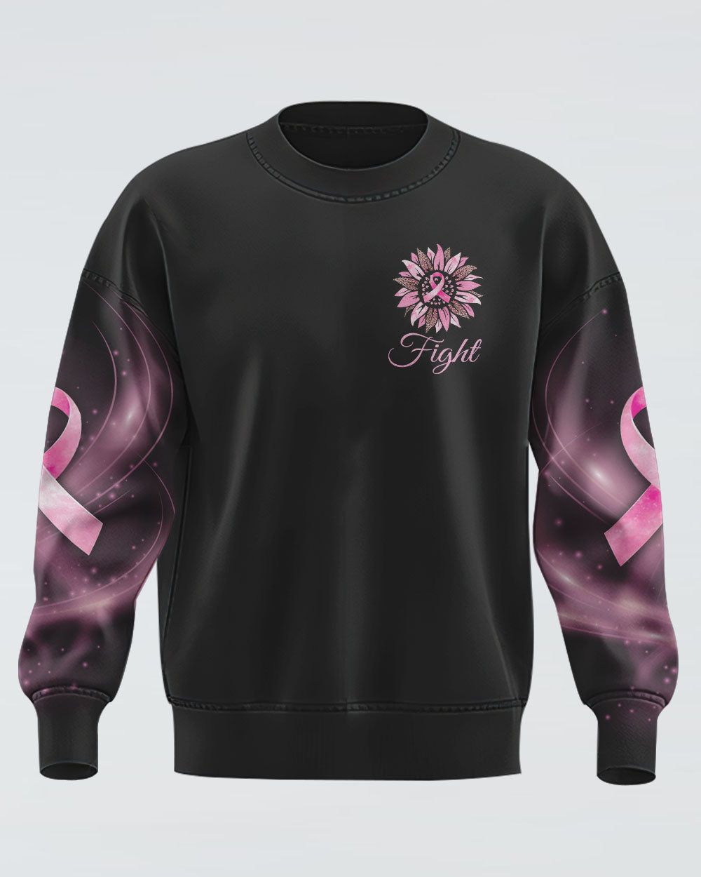 Faith Pink Sunflower Cross Women's Christian Sweatshirt