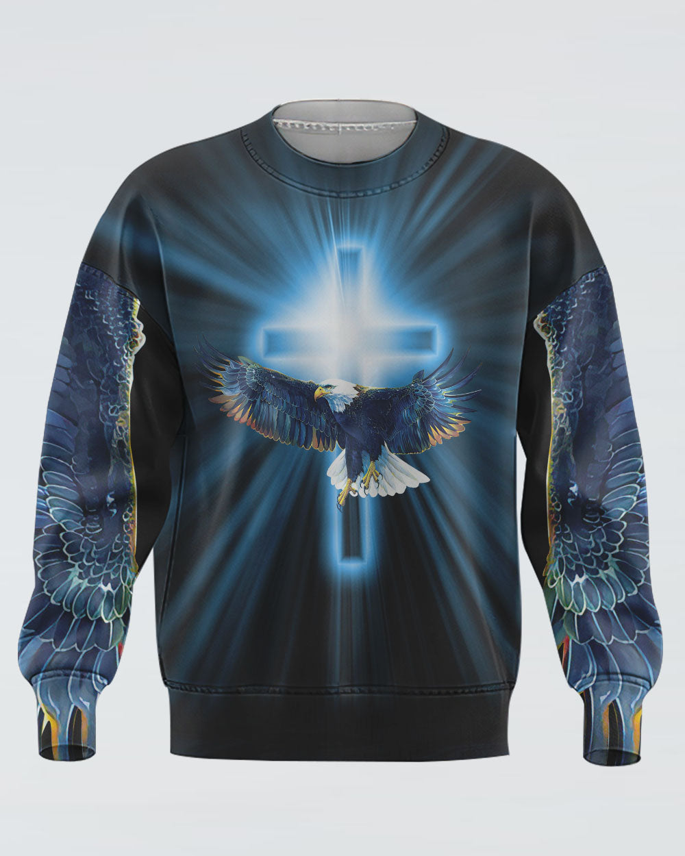 Jesus Saved My Life Eagle Men's Christian Sweatshirt