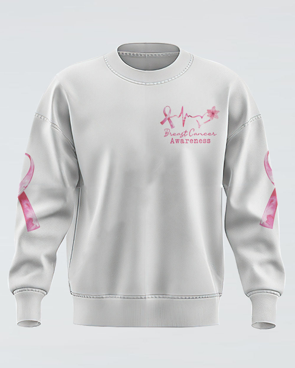 Faith Hope Love Pink Lily Women's Breast Cancer Awareness Sweatshirt
