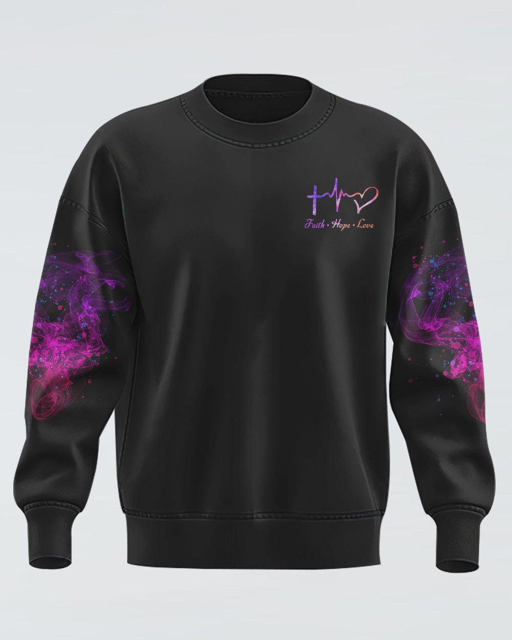 Faith Watercolor Rose Women's Christian Sweatshirt