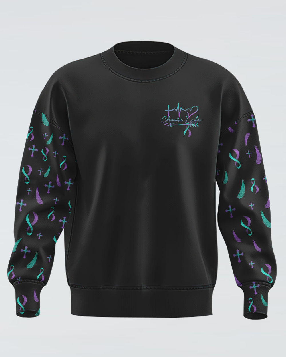 Choose Life Sunflower Women's Suicide Prevention Awareness Sweatshirt