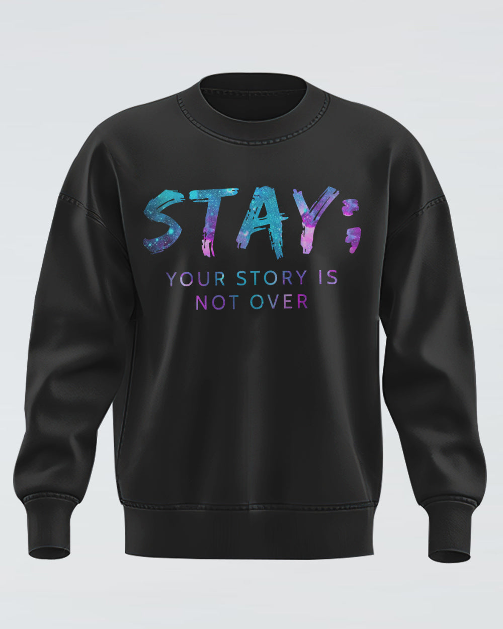 Stay Your Story Is Not Over Flag Wings Women's Suicide Awareness Sweatshirt