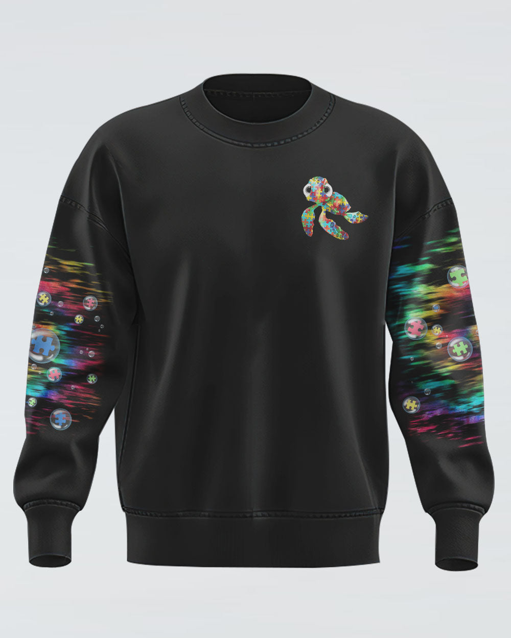Be You The World Will Adjust Turtle Women's Autism Awareness Sweatshirt