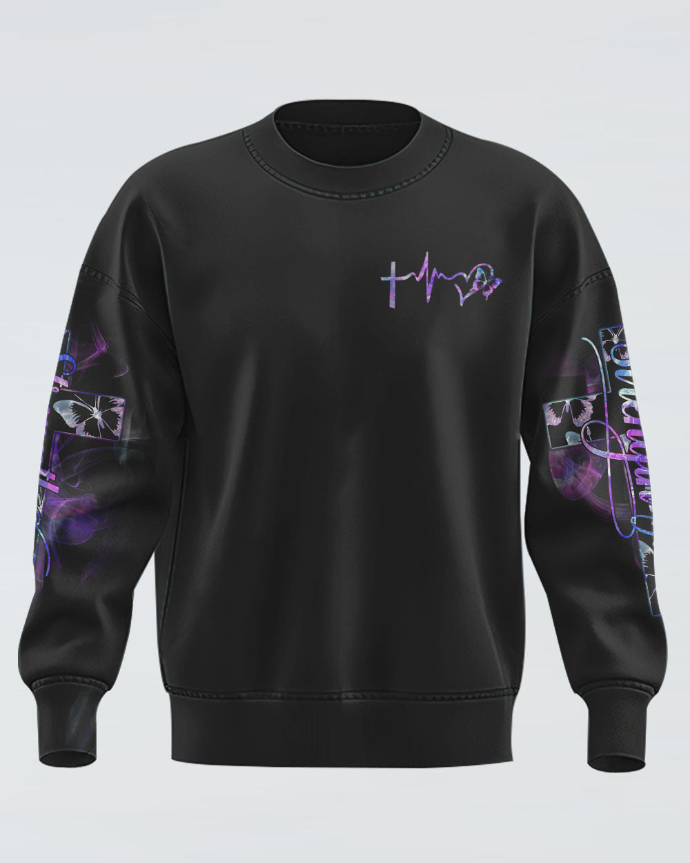 The Moment Your Heart Stopped Mine Changed Forever Women's Christian Sweatshirt