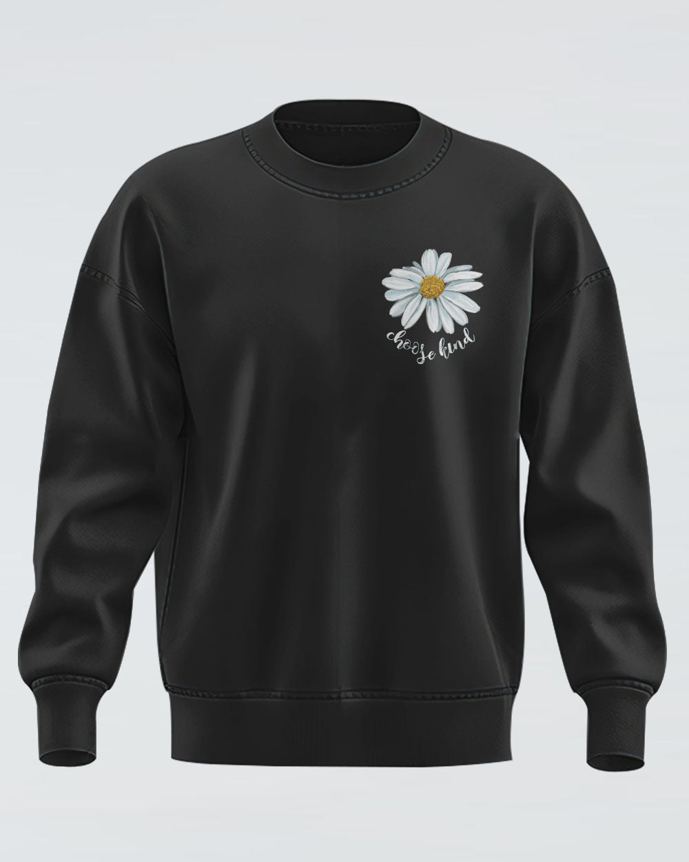 Cross Daisy Choose Kind Flag Women's Christian Sweatshirt