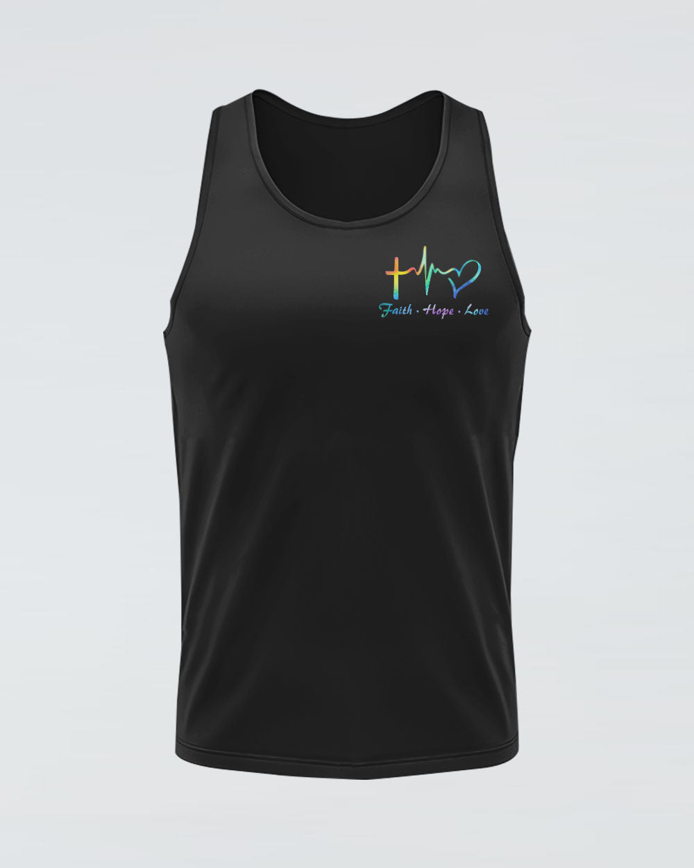 One Nation Under God Colorful Cross Flag Women's Christian Tanks