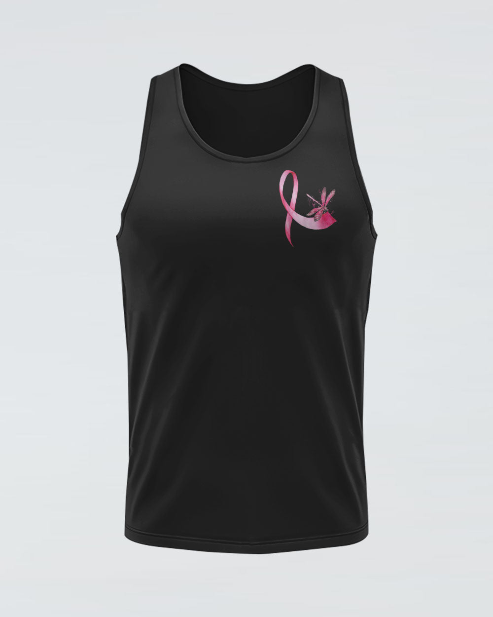 Faith Hope Love Dragonfly Ribbon Women's Breast Cancer Awareness Tanks