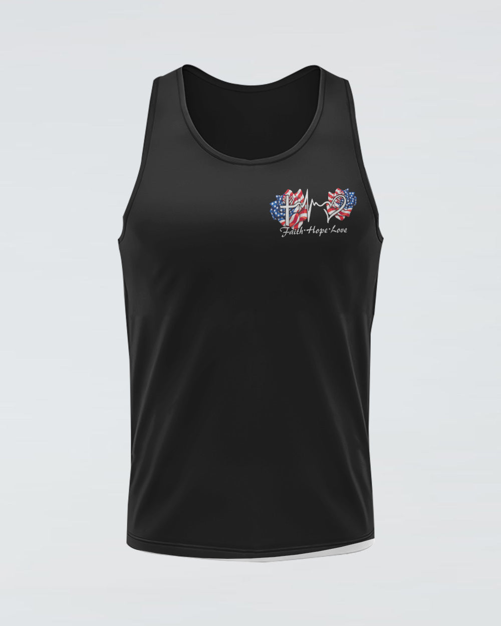 Faith America Flag Rose Women's Christian Tanks