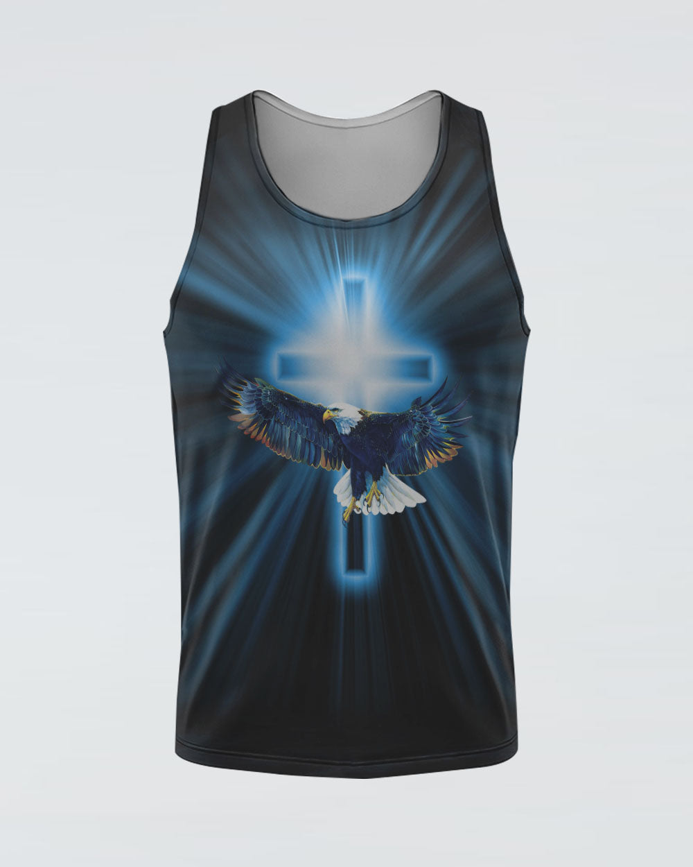 Jesus Saved My Life Eagle Men's Christian Tanks