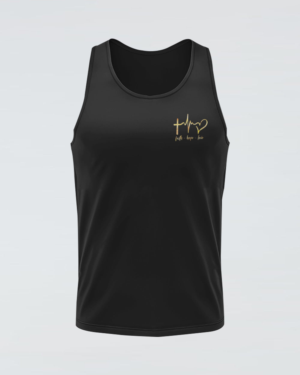 Faith Lion Cross American Flag Heart Beat Women's Christian Tanks